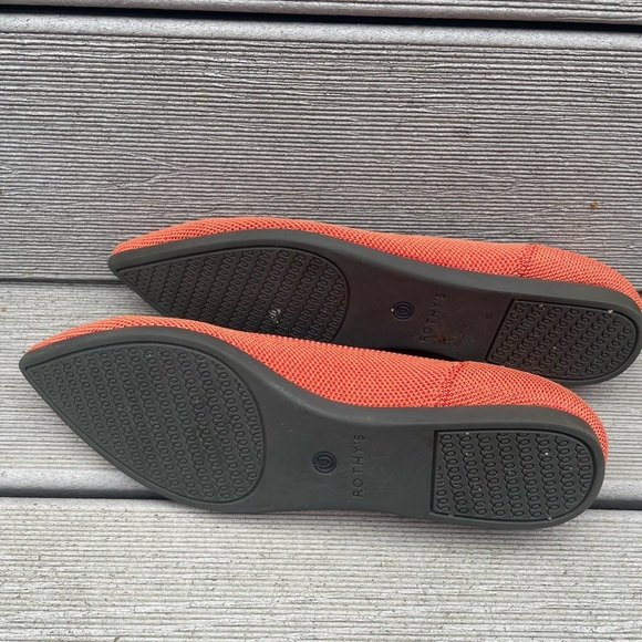 ROTHY'S The Point Retired Persimmon Orange flats shoes sz 7 - Picture 5 of 5
